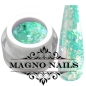 Preview: Hell Mint Farbgel Pailetten Gel Glitzer Grob Mix Chunky
